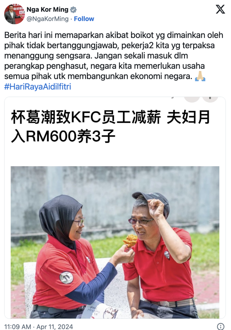 Nga tuduh pihak terlibat kempen boikot sebagai ‘penghasut’